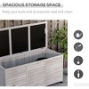 Gulches Outsunny 75 Gallon Wooden Deck Box, Outdoor Storage Container with Aerating Gap & Weather-Fighting Finish, Grey - 4 of 4
