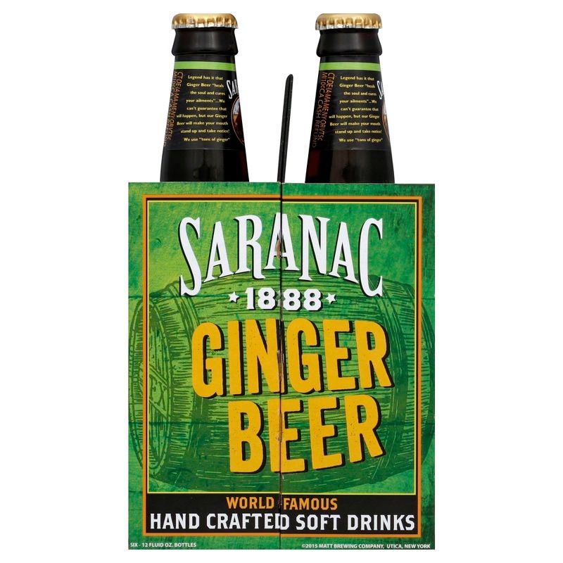 Saranac Ginger Beer Glass Bottles - 6pk/12 fl oz, 3 of 5