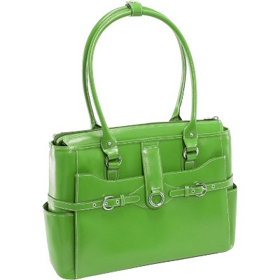 McKleinUSA Womens Laptop Briefcase Career Green 96561 USA Willow Springs Travel Outdoor Leather Bag : McKleinUSA
