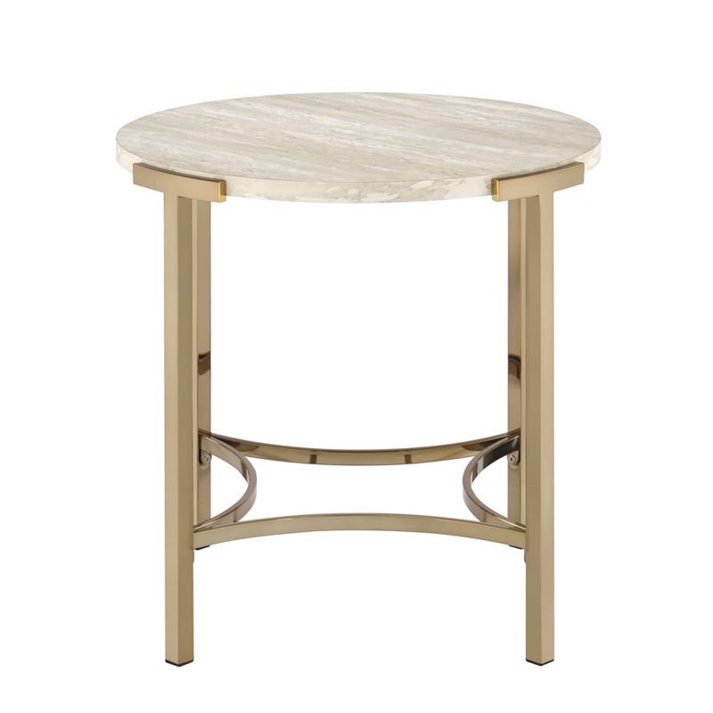 Grand Canal Modern Round End Table Champagne - miBasics, 6 of 10