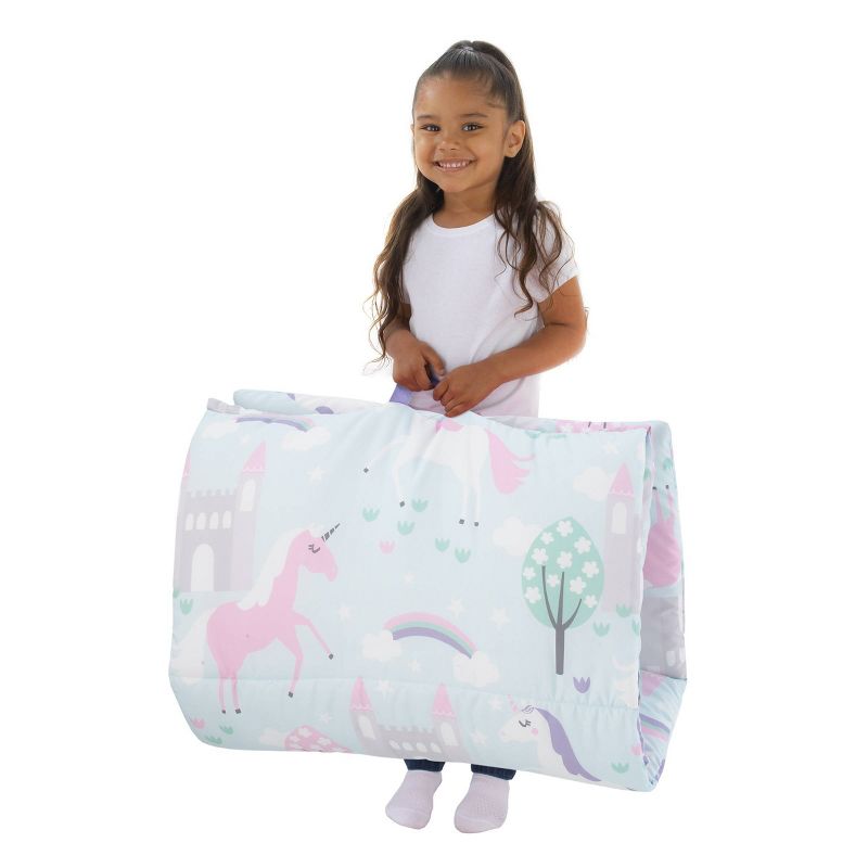 Everything Kids&#39; Unicorn Deluxe Easy Fold Nap Mat, 4 of 6