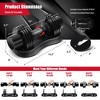 27.5lbs 5-in-1 Adjustable Dumbbell One-hand Quick Adjustment for Gym Home Office - 3 of 4