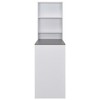 vidaXL Modern Rectangular Bar Table with Storage Cabinet - Durable Engineered Wood - Ideal for Small Flats - Easy to Clean - White and Gray - 3 of 4