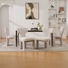 Chenille Upholstered Dining Chairs Set of 4, Dining Room Chairs with Rubberwood Legs, Curved Back Accent Chairs for Kitchen or Cafe-Koiai - 2 of 4