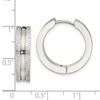 Black Bow Jewelry 8mm Laser Cut and Polished Stainless Steel Hinged Hoops - 22mm - 4 of 4