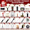 Aoibox 24 Piece Survival Advent Calendar Kit Outdoor Tools for Men Teens Camping Hiking Emergency Prep 24 Day Holiday Countdown Gift - 3 of 4