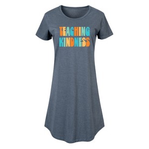 Women's - Instant Message - Kindness Teaching Graphic T-shirt Dress - 1 of 4