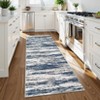Modern Hallway Rugs 2x6 Non-Slip Abstract Runner Rugs, Non-Shedding Neutral Indoor Carpet, Stain-Resistant Ultra-Thin Floor Carpet Mats for Bedroom - 2 of 4