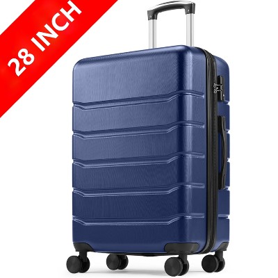 Musment 28inch Luggage, Expandable Hardside Suitcase with Spinner Wheels, Hard Shell ABS Durable Lightweight Travel Luggage with TSA Lock, Blue,Black