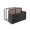 Outdoor Pool Toy Organizer, Waterproof PE Pool Float Storage, Rattan Poolside Storage Basket for Lifebuoy, Life Vests, Beach Balls - 3 of 4