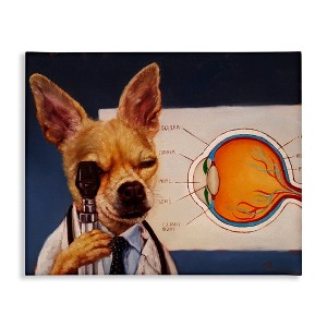 Stupell Industries Dog Optometrist Funny Animal Canvas Wall Art - 1 of 4