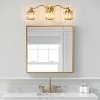 POWLIG 26-in 3-Light Gold Dimmable Bathroom Transitional Vanity Light with Crystal Shade - 2 of 4