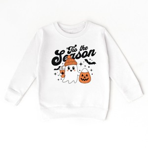 Tis The Season Ghost Retro - Toddler Graphic Sweatshirt and Youth Graphic Sweatshirt - 1 of 3