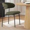 Merida Dining Chair Set of 2, Simple Design Armless Side Chairs with Metal Legs for Kitchen, Dining Room & Living Space-Maison Boucle - 4 of 4