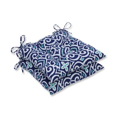 New Damask Outdoor Cushion Blue Collection - Pillow Perfect