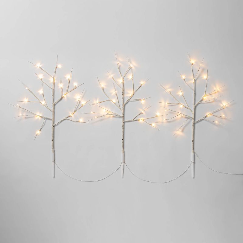 3ct LED Artificial Birch Twig Stake Lights Warm White - Wondershop™, 2 of 3