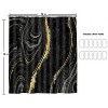 LunaLulinlk Black and Golden Marble Shower Curtain - 4 of 4