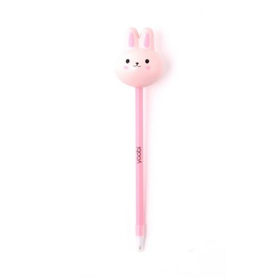 Yoobi Novelty Ballpoint Pen Squishy Topper Pink Bunny