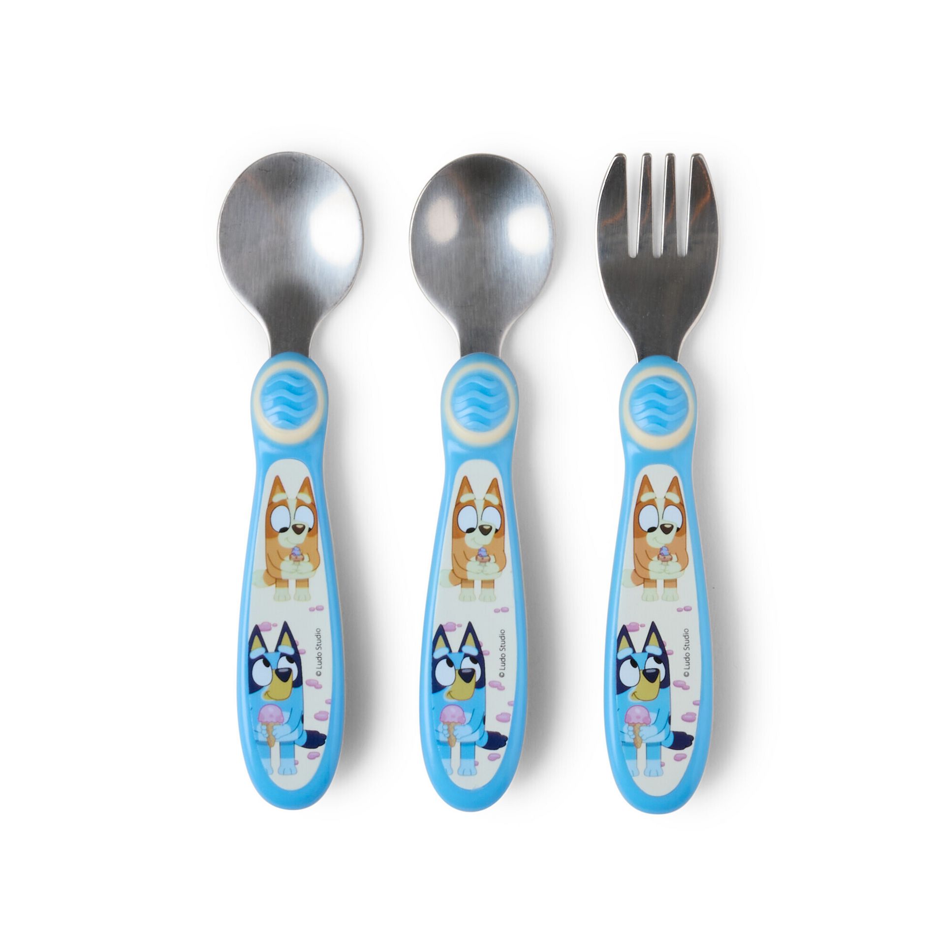 Bluey 3pc Baby Utensils Set with 2 Spoons and a Fork