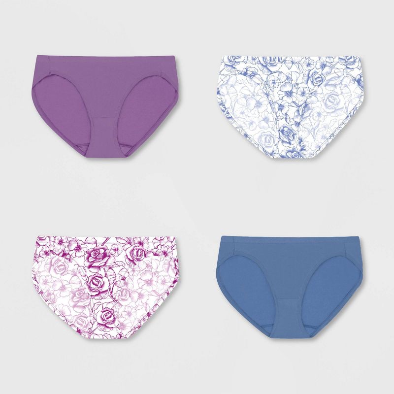 Hanes Premium Women's Cool & Comfortable Microfiber Bikini Panties 4pk, 1 of 5
