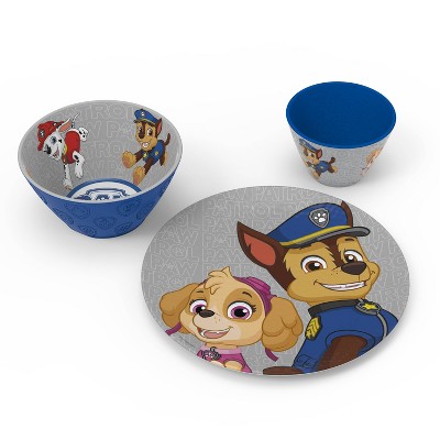 PAW Patrol 3pc Melamine Dinnerware Set - Zak Designs