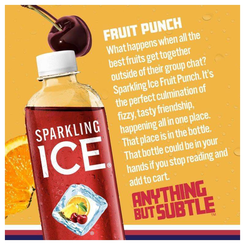 Sparkling Ice Fruit Punch - 17 fl oz Bottle, 3 of 8