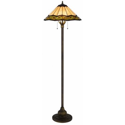Cal Lighting 60W x 2 Armscroft Tiffany Floor lamp