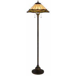Cal Lighting 60W x 2 Armscroft Tiffany Floor lamp - 1 of 3