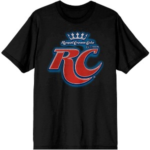 RC Cola Classic Logo Men's Black Graphic Tee - 1 of 2