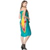 LA LEELA Women's Summer Sarong Bikini Wraps Cover up Skirt Wrap Bathing suit Swimwear Swimsuit Beach Coverup for Women One Size Green, Tie Dye Design - 4 of 4