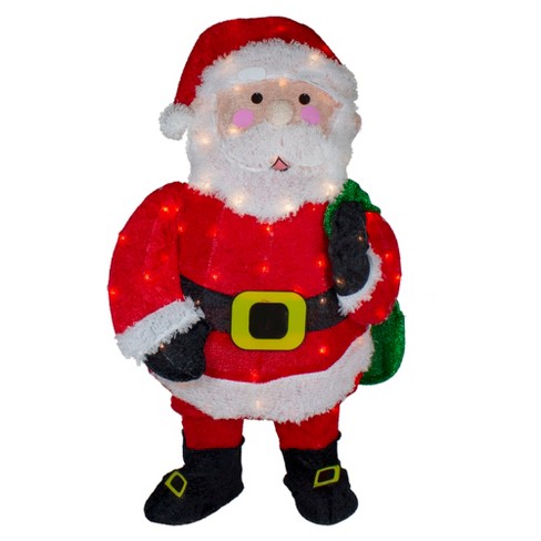 outdoor lighted santa decoration