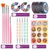 Saviland Pro 33PC Nail Artistry Vault - AB Rhinestones, Loose Glitter & Taping Tools for Multi-Style Salon Design (Size: 33 Count) - 2 of 4