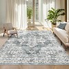 Hallway Runner Rug - Washable Vintage Low Pile Non-Slip Kitchen & Bathroom Carpet Mat for Entryway, Laundry Retro Accent - 4 of 4