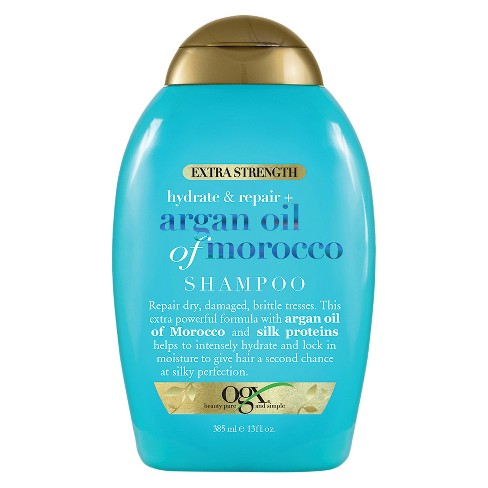 Ogx Hydrate & Repair + Argan Oil Of Morocco Extra Strength Shampoo For Dry,  Damaged Hair - 13 Fl Oz : Target