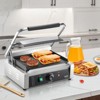 VEVOR Commercial Panini Grill, 1800W Electric Sandwich Panini Maker, Stainless Steel Sandwich Press Grill, Panini Grill with Temp Control & 14"x9" - 2 of 4