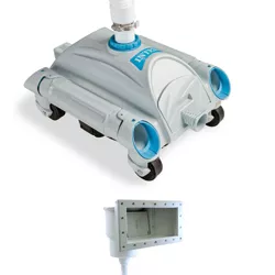 Intex  Automatic Pool Side Vacuum Cleaner w/ 24’ Hose & Hydro Tools Pool Skimmer