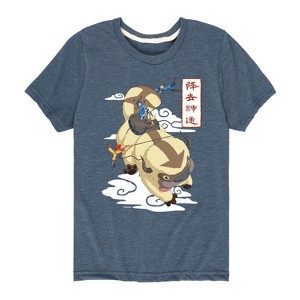 Boys' - Avatar: The Last Airbender - Appa Katara Sokka Aang Momo Flying Short Sleeve Graphic T-Shirt - 1 of 4