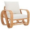 Beia Accent Chair W/ Cushion - ACH6521A - White/Natural - Safavieh - 3 of 4