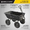 Gorilla Carts 6 Cu Ft Poly Yard Dump Cart and Utility Wagon, with Steel Frame and 1200 Pound Heavy Duty Capacity, for Lawn and Gardening, Black - 2 of 4