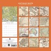 2026 Square Wall Calendar, Antique Maps, 16-Month Arts & Antiques Theme, 180 Reminder Stickers (12x12 In) - 4 of 4