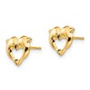 Black Bow Jewelry Kids 10mm Heart Shaped Dolphins Post Earrings in 14k Yellow Gold - 2 of 4