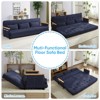 Mjkone Muti-Functional Folding Floor Sofa Bed,3-Seater/2-Seater/1-Seater Lazy Futon Sofa with Pillows,6 Position Adjustable Backrest - 2 of 4