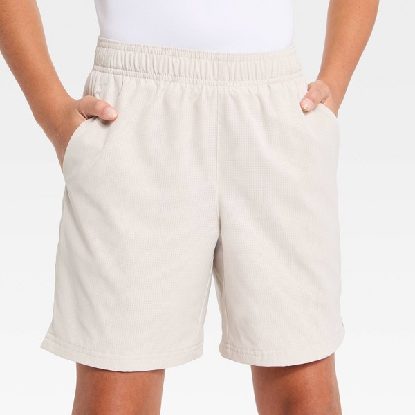 Shorts de Tejido Cuadriculado Texturizado de Tiro Medio para Niño - All In Motion™ 3