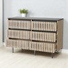 Mshliw 47" Fluted 6 Drawer Dresser, Two-Tone Bedroom Storage Cabinet with Metal Legs, Large Capacity Minimalist Organizer for Bedroom - 3 of 4