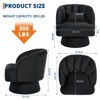 Modern Swivel Barrel Accent Chair, 360° Teddy/Velvet Fabric Upholstered Armchair with Striped Backrest & Plush Padding, Comfy Round Lounge Chair - 2 of 4