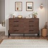 6 Dresser for Bedroom, 52" Wide Drawer with Large Storage Space, Freestanding Wooden Closet Storage Dresser Chest for Living Room, Bedroom, Entryway - 2 of 4