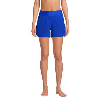 Lands' End Women's 3" Quick Dry Elastic Waist Board Shorts Swim Cover-up Shorts with Panty