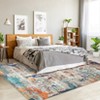 Coolmee Washable Rugs for Entryway Indoor, Non Slip Small Living Room Rugs Printed Faux Wool Throw Rug, Floor Carpet Gray - 4 of 4