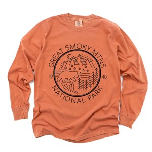 Simply Sage Market Great Smoky Mountains National Park Garment Dyed Long Sleeve - 1 of 4