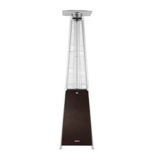 VEVOR Patio Heater for Outdoor Use, 48000BTU Pyramid Propane Heater w/Wheels, Quartz Glass Tube Outdoor Patio Flame Heater for Patio,Bronze - 1 of 4
